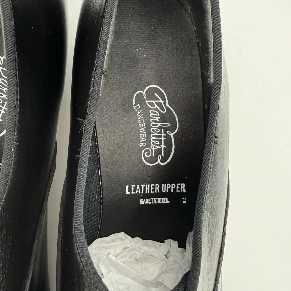 Barbette’s Vintage Black Leather Ballroom Dance Shoes Men’s Size 10M USA Made - Picture 7 of 11